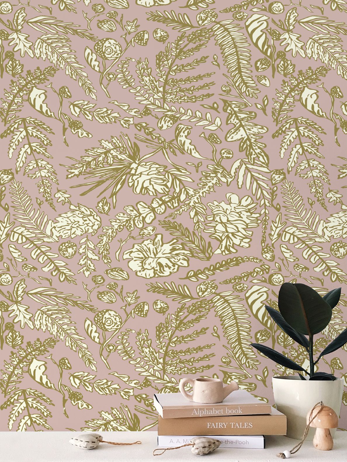 Averly - Pink Repeat Pattern Wallpaper