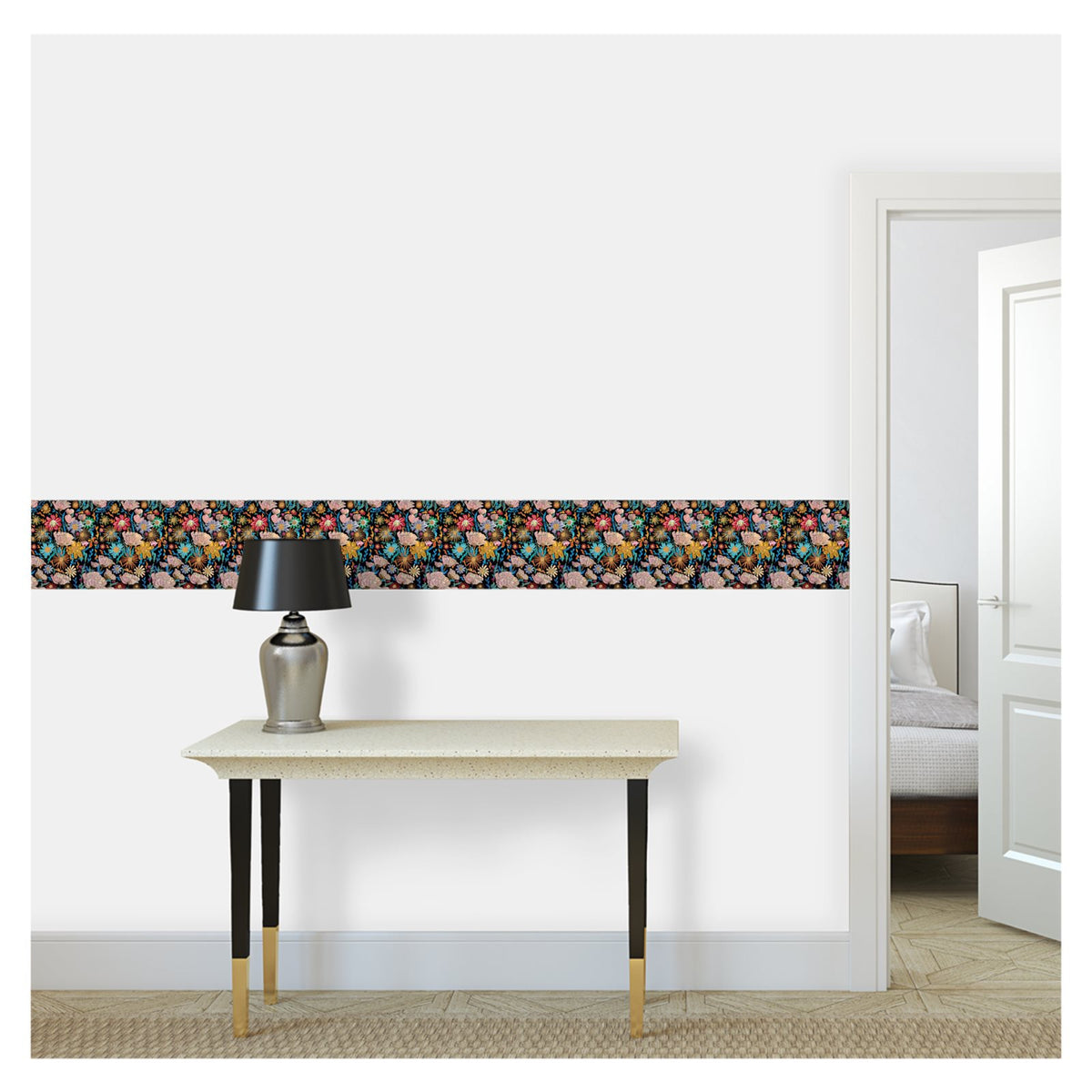 Black Poppy Wallpaper Border