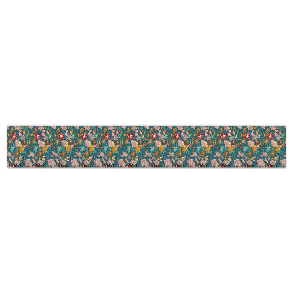 Poppy Teal Wallpaper Border
