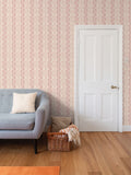 Clara- blush lace Repeat Pattern Wallpaper