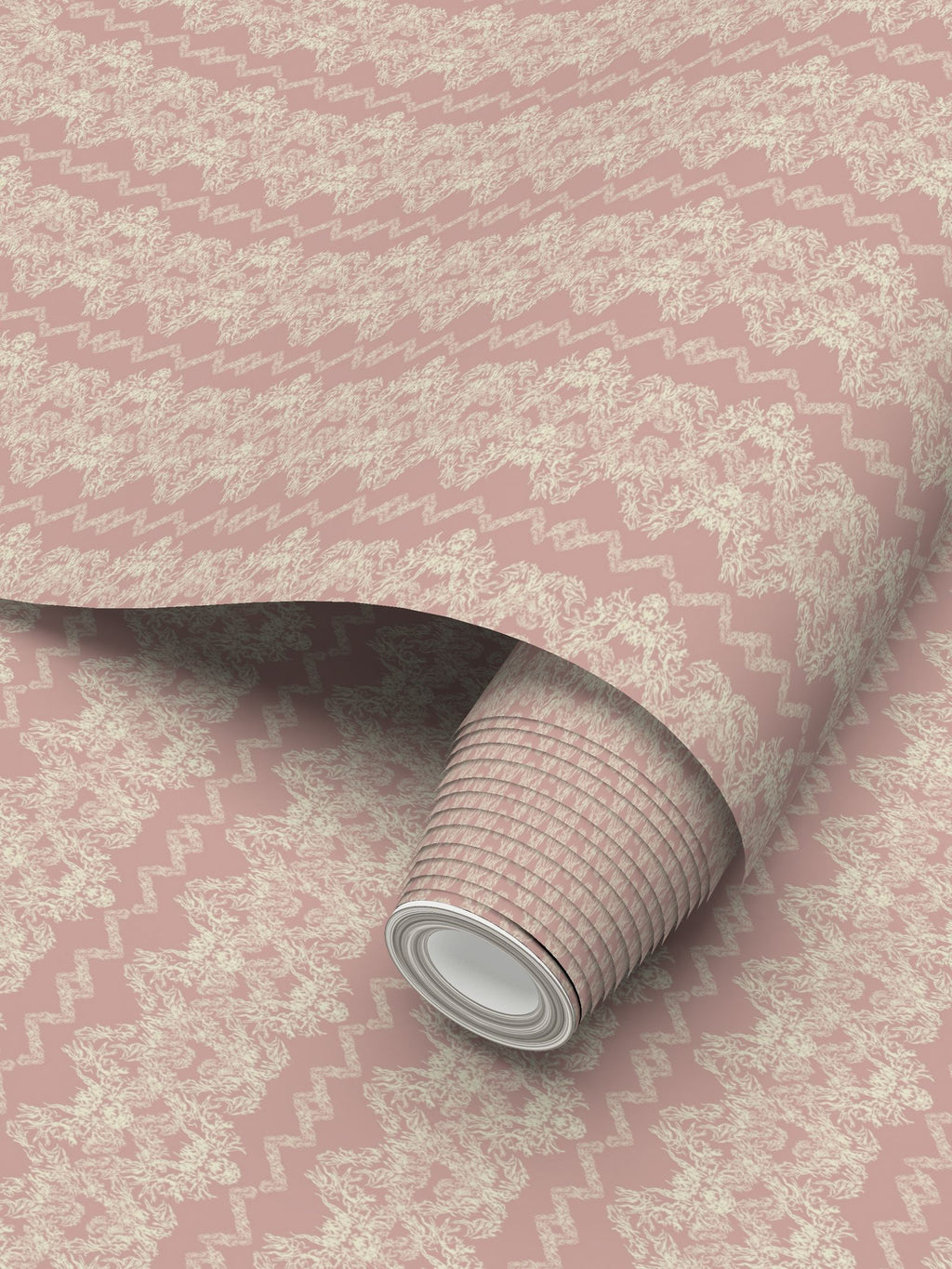 Clara- blush lace Repeat Pattern Wallpaper